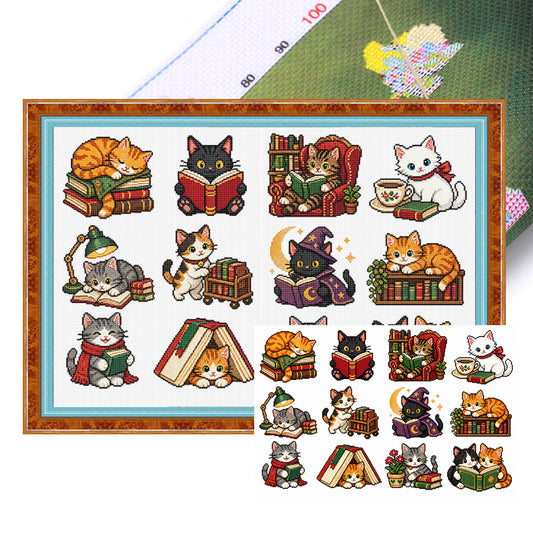 Weihnachtsszenen – Vollständiges 11CT Stempel-Kreuzstich-Set 60x40CM – Huacan