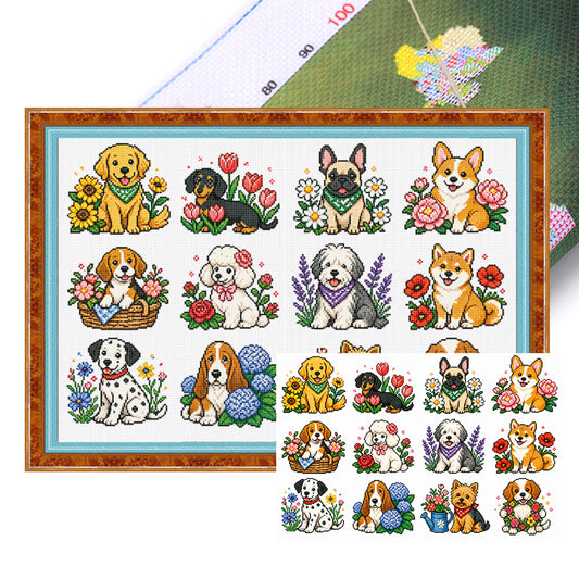 Weihnachtsszenen – Vollständiges 11CT gestempeltes Kreuzstich-Set 60x40CM – Huacan