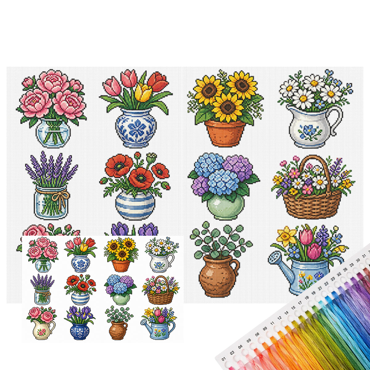 Weihnachtsszenen – Vollständiges 11CT gestempeltes Kreuzstich-Set 60x40CM – Huacan