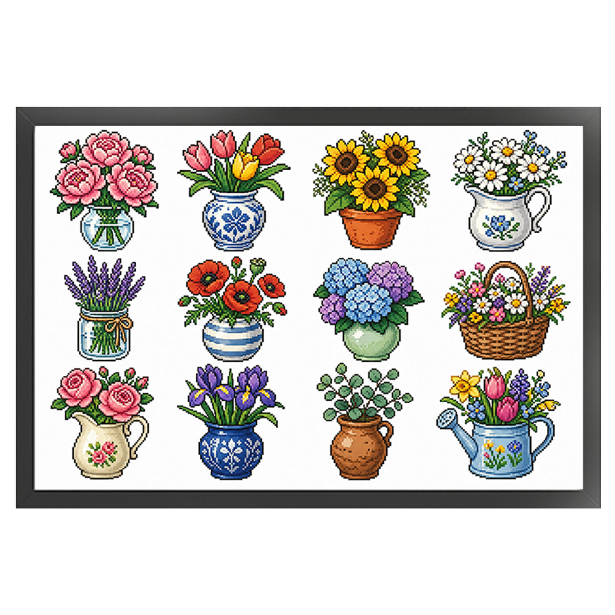 Weihnachtsszenen – Vollständiges 11CT gestempeltes Kreuzstich-Set 60x40CM – Huacan