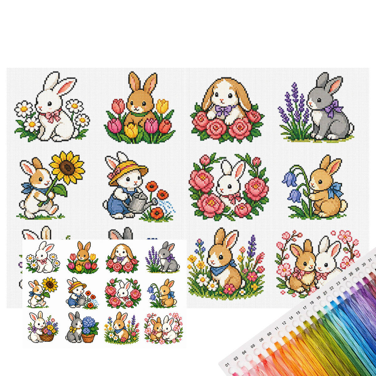 Christmas Scenes - Full 11CT Stamped Cross Stitch 60x40CM - Huacan