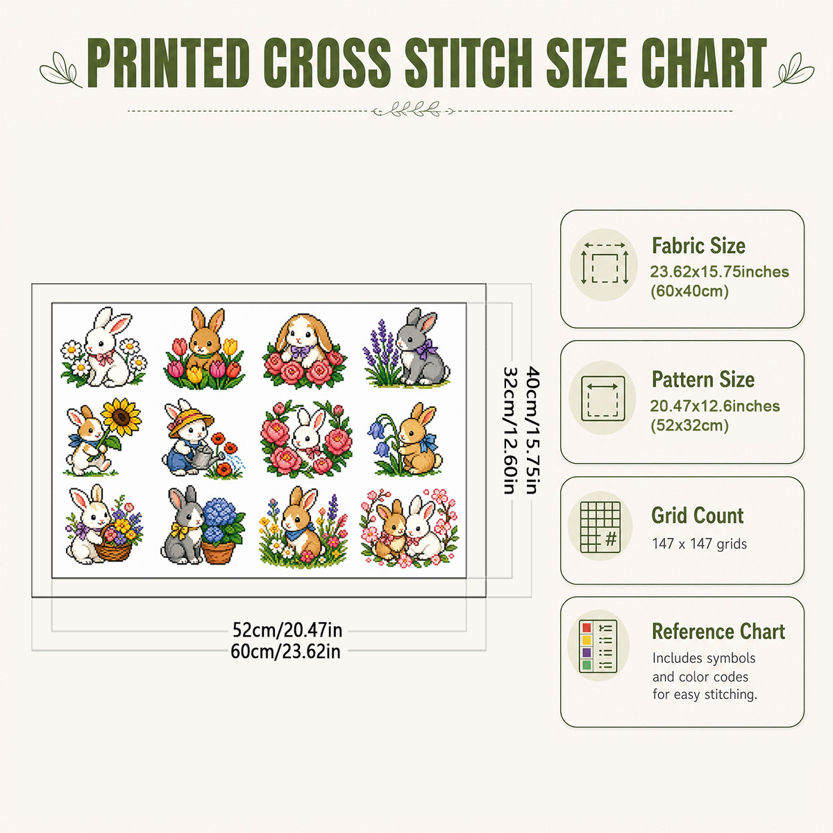 Christmas Scenes - Full 11CT Stamped Cross Stitch 60x40CM - Huacan