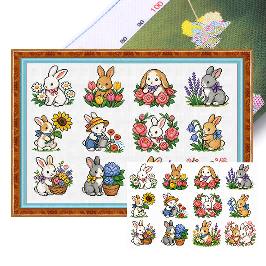 Weihnachtsszenen – Vollständiges 11CT gestempeltes Kreuzstich-Set 60x40CM – Huacan