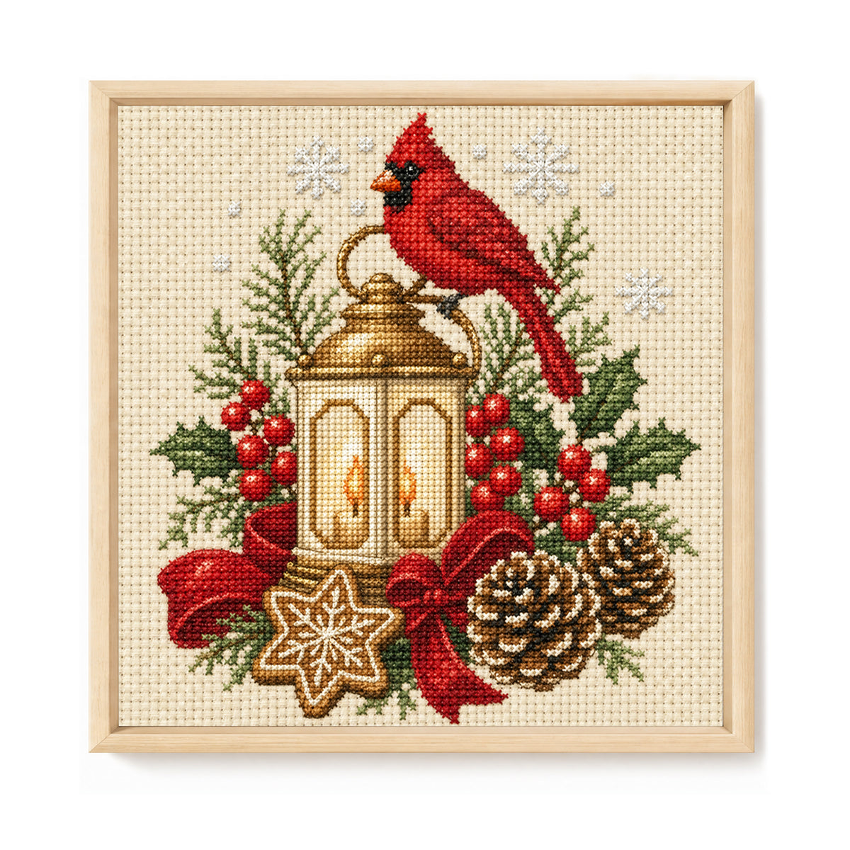 Winter Glow - Full 14CT Stamped Cross Stitch 30x30CM - Huacan