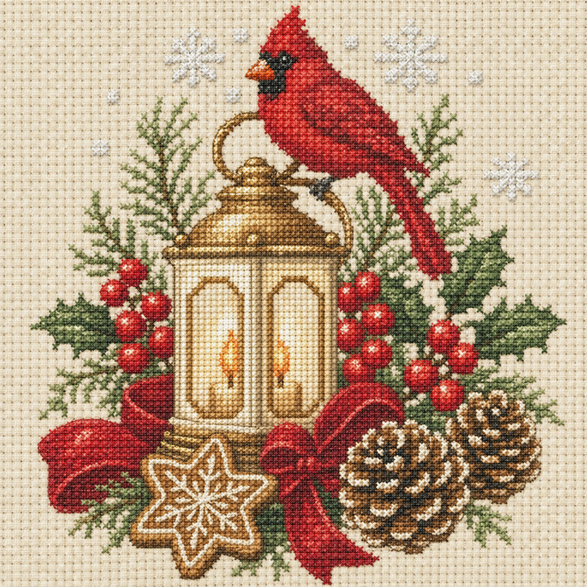 Winter Glow - Full 14CT Stamped Cross Stitch 30x30CM - Huacan