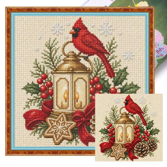 Winter Glow - Full 14CT Stamped Cross Stitch 30x30CM - Huacan