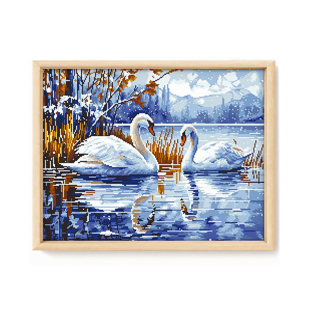Swan - Full 14CT Stamped Cross Stitch 54x44CM - Cherish