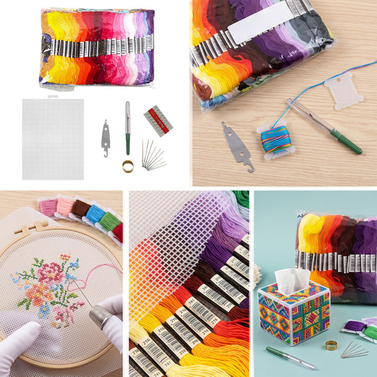 DIY-Stickerei-Starterset Garn-Stickset (150 Farben Künstler-Set)