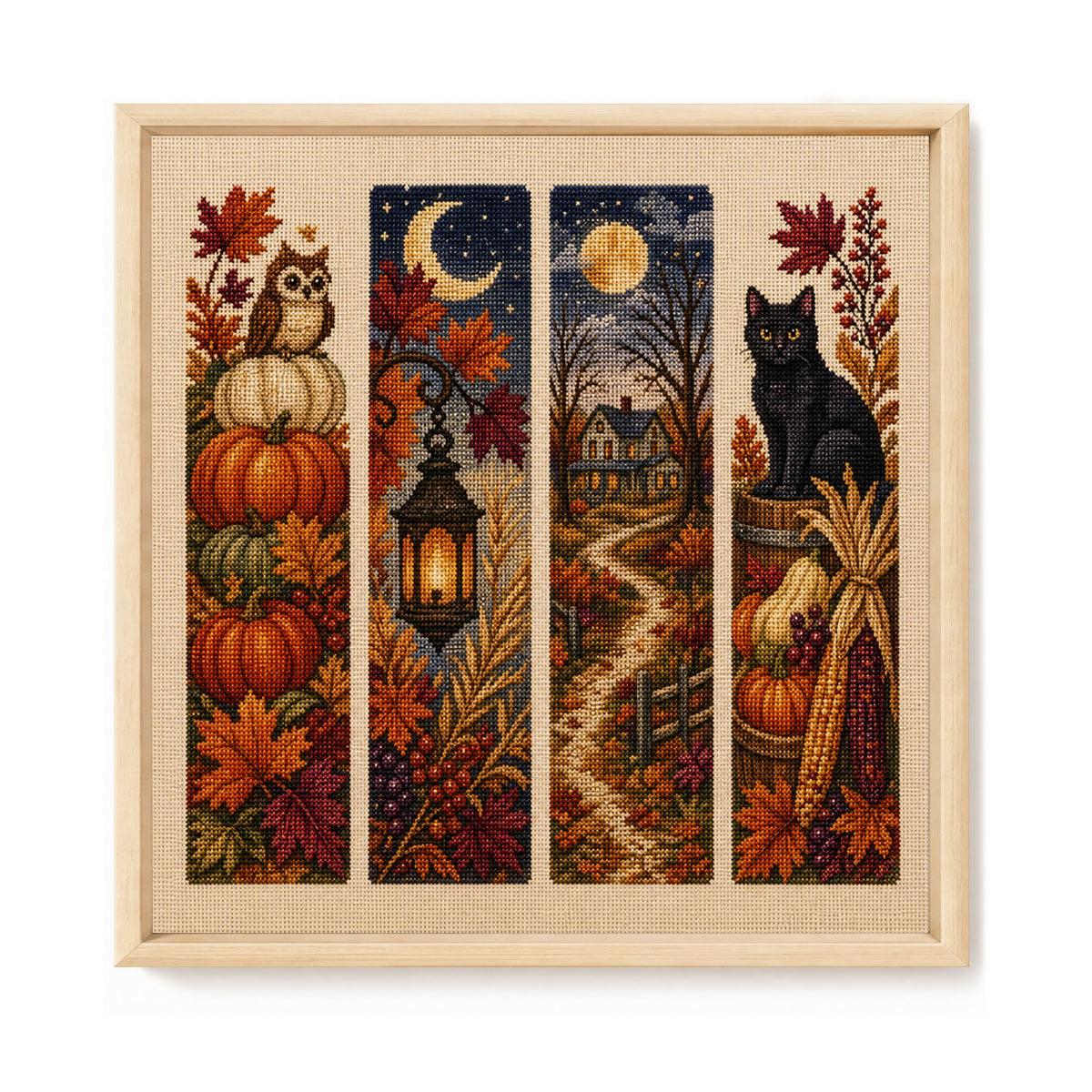 Fall Magic - Full 11CT Stamped Cross Stitch 45x45CM - Huacan