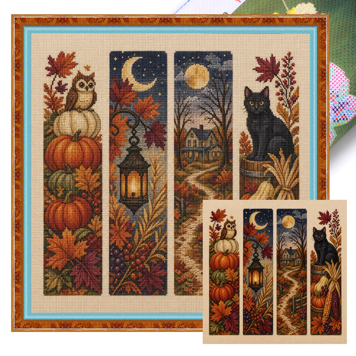 Fall Magic - Full 11CT Stamped Cross Stitch 45x45CM - Huacan