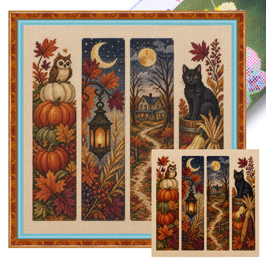 Herbstzauber – Vollständiges 11CT Stempel-Kreuzstichset 45x45 cm – Huacan