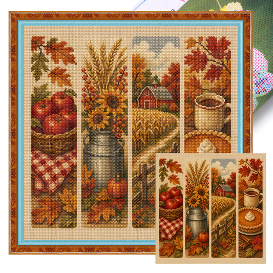 Goldene Ernte – Vollständiges 11CT gestempeltes Kreuzstich-Set 45x45CM – Huacan