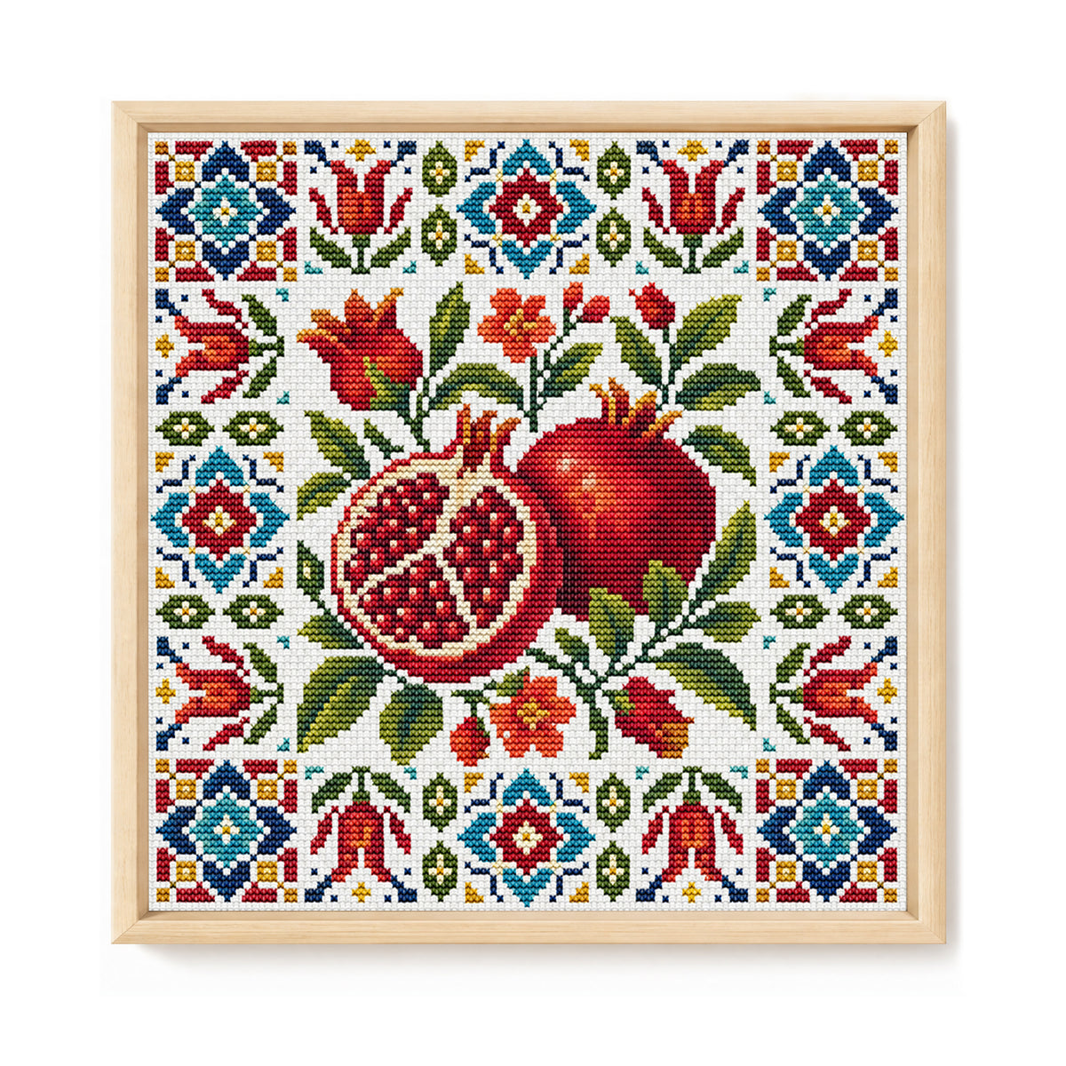 Fruit Treasure - Full 14CT Stamped Cross Stitch 26x26CM - Huacan