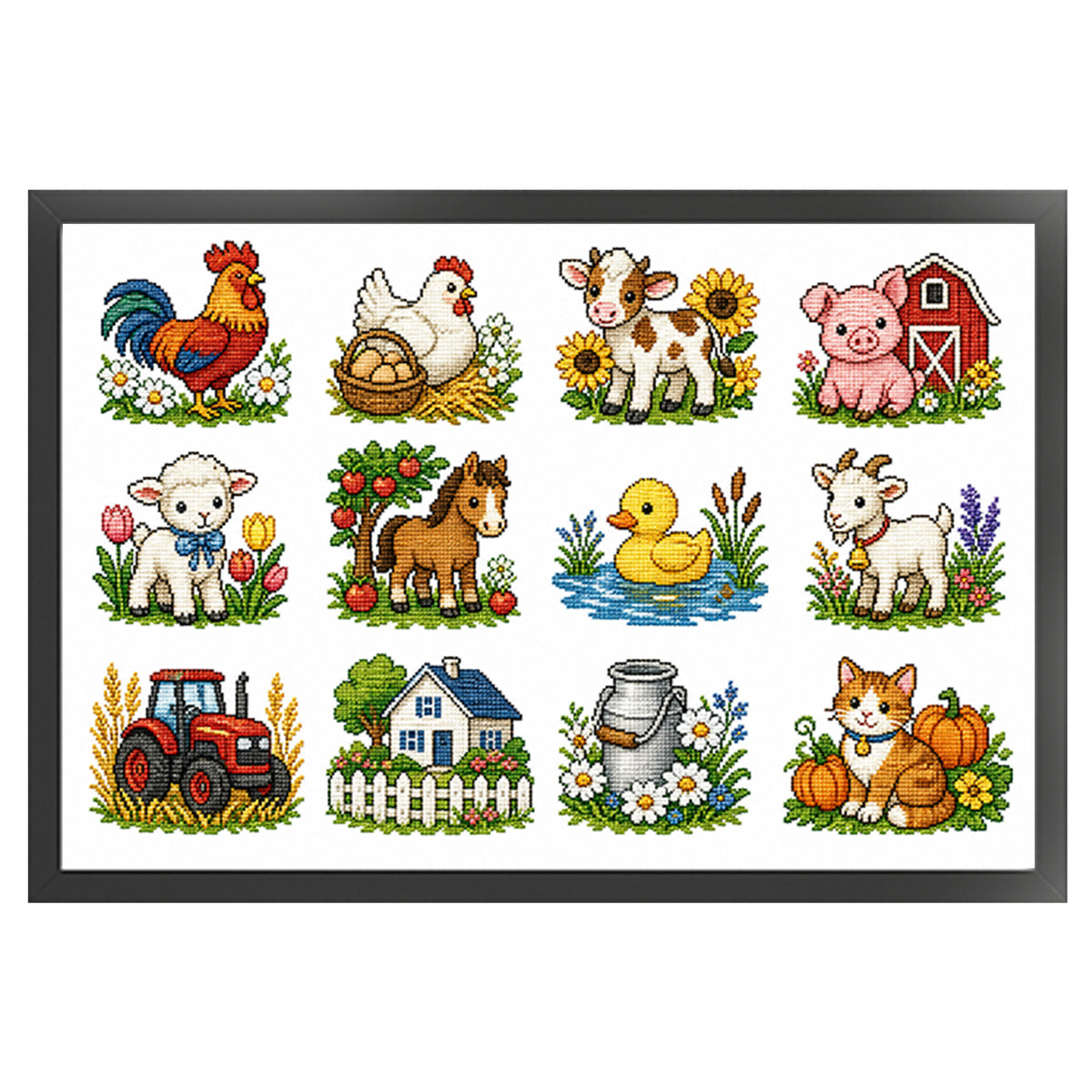 Pastoral Farm - Full 11CT Stamped Cross Stitch 60x40CM - Huacan