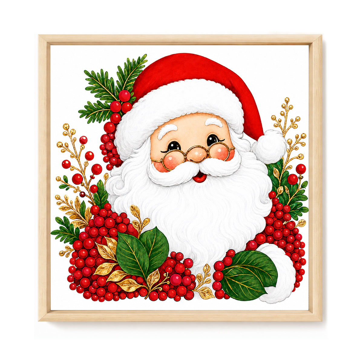 Süßer Weihnachtsmann - Vollständiges 11CT Stempel-Kreuzstich-Set 40x40CM - Huacan