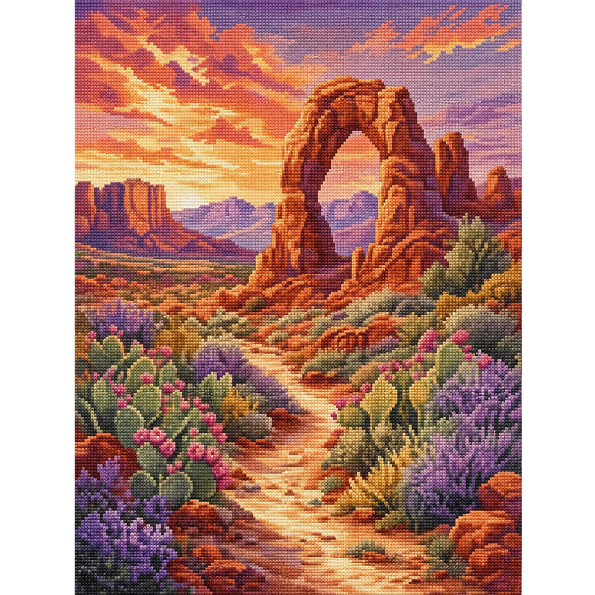 Desert Arch - Full 11CT Stamped Cross Stitch 40x53CM - Huacan