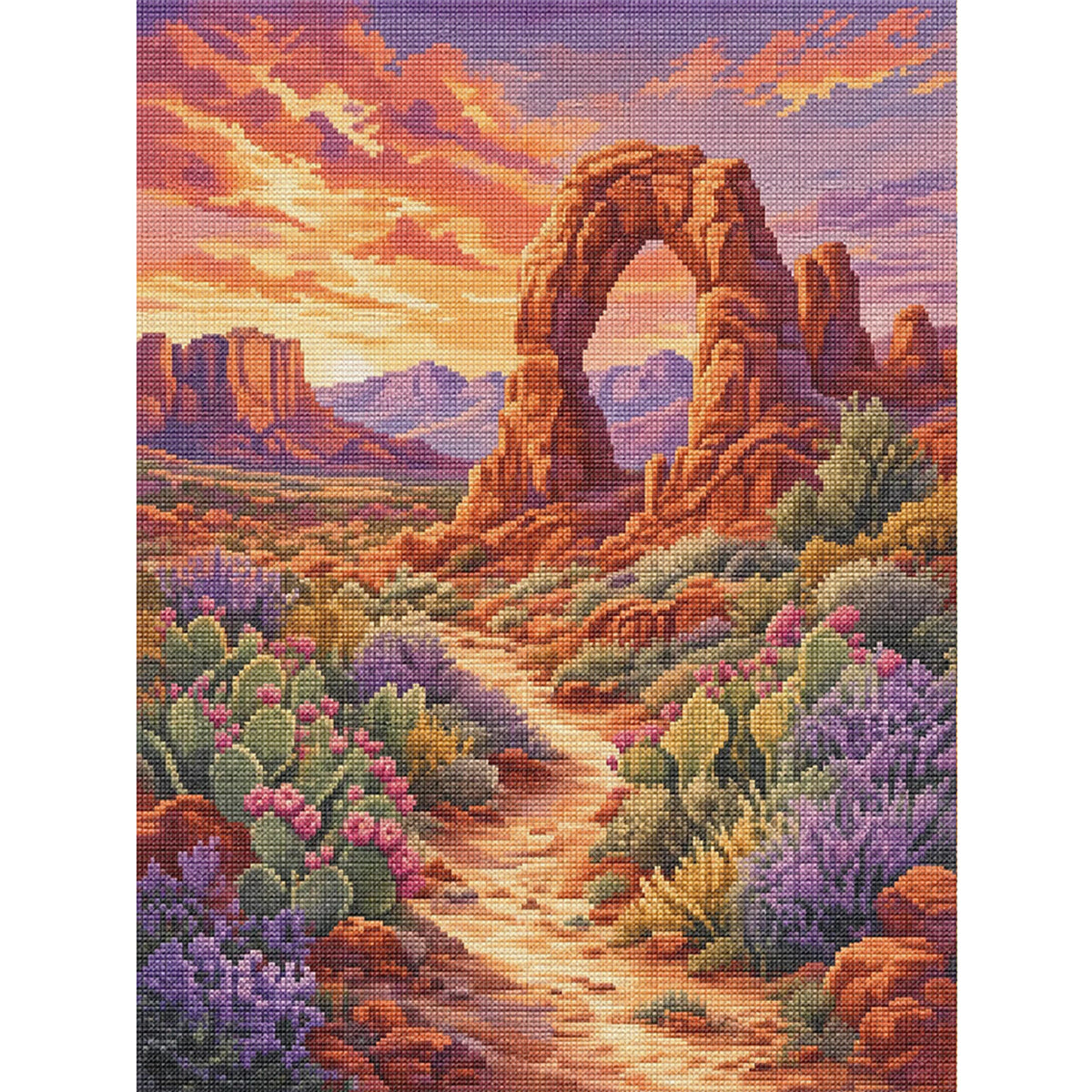 Desert Arch - Full 11CT Stamped Cross Stitch 40x53CM - Huacan