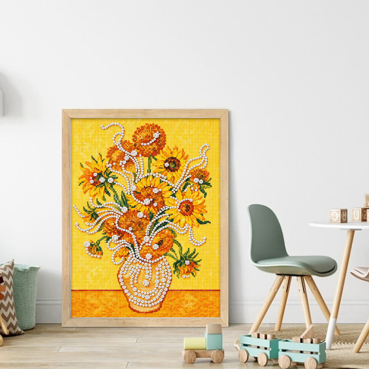 Sunflower - Full 14CT Stamped Cross Stitch 30x40CM - Huacan
