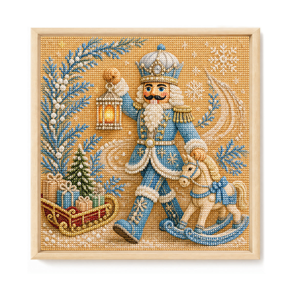 Nutcracker - Full 11CT Stamped Cross Stitch 45x45CM - Huacan