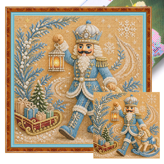Nussknacker - Vollständiges 11CT Stempel-Kreuzstichset 45x45CM - Huacan