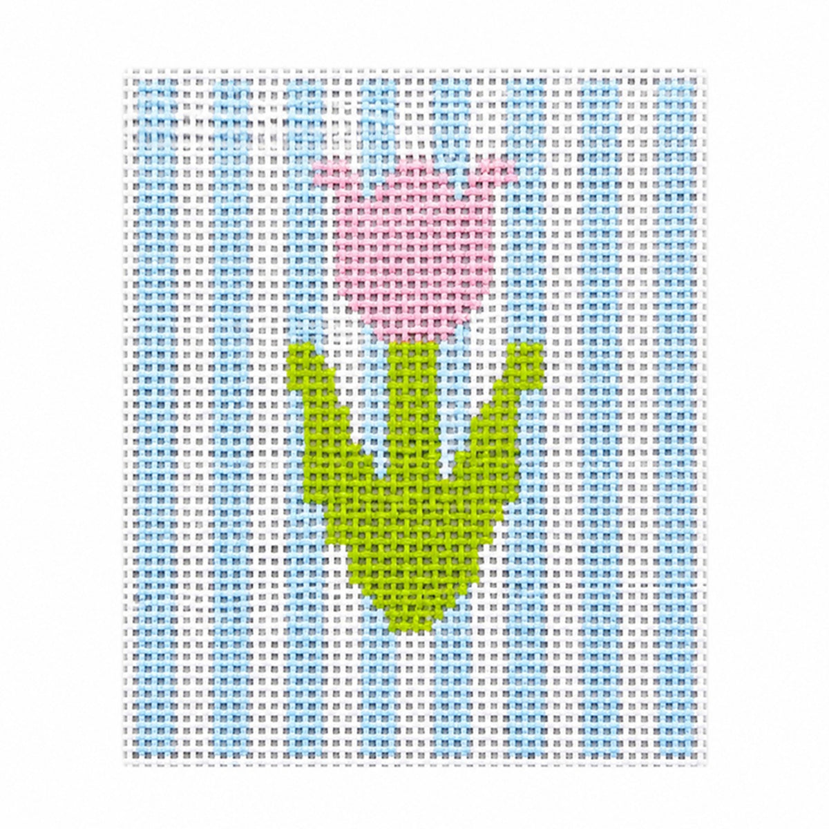 Tulpen vor gestreiftem Hintergrund - Vollständiges 14CT-Stempel-Kreuzstichset 40x40cm - Huacan