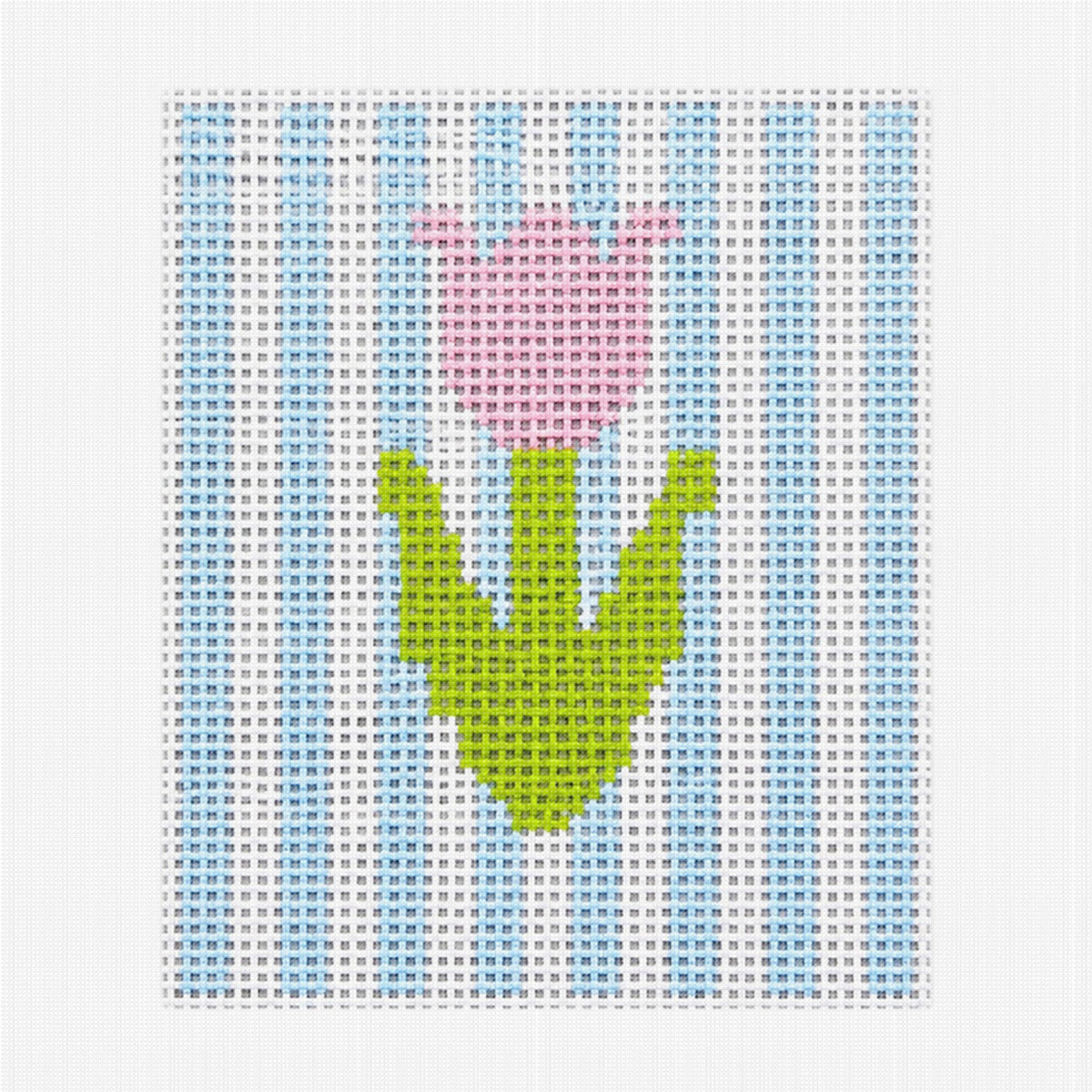 Tulpen vor gestreiftem Hintergrund - Vollständiges 14CT-Stempel-Kreuzstichset 40x40cm - Huacan