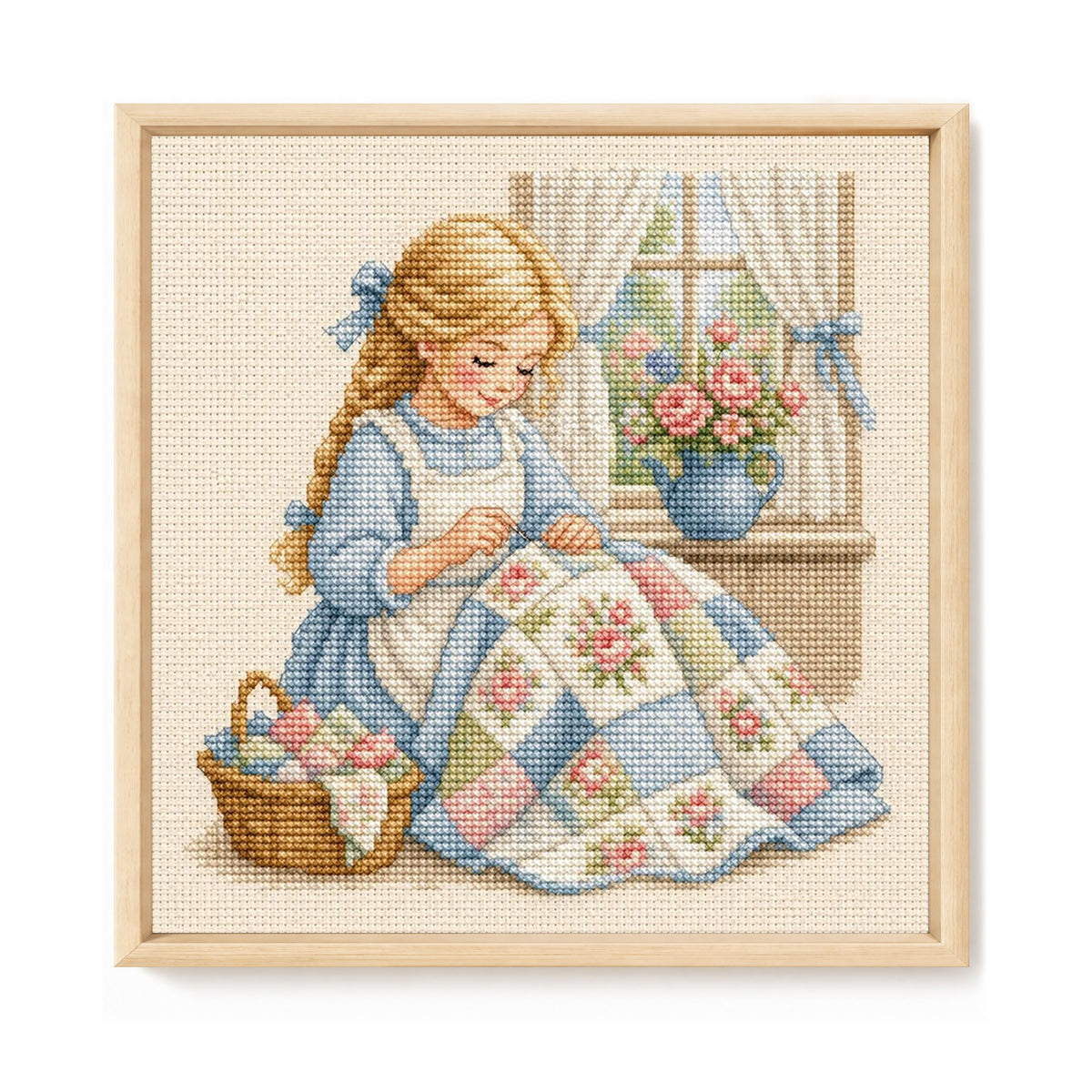 Fenster-Stickerei – Vollständiges 14CT Stempel-Kreuzstich-Set 30x30 cm – Huacan