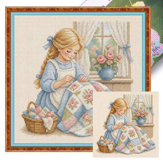 Fenster-Stickerei – Vollständiges 14CT Stempel-Kreuzstich-Set 30x30 cm – Huacan