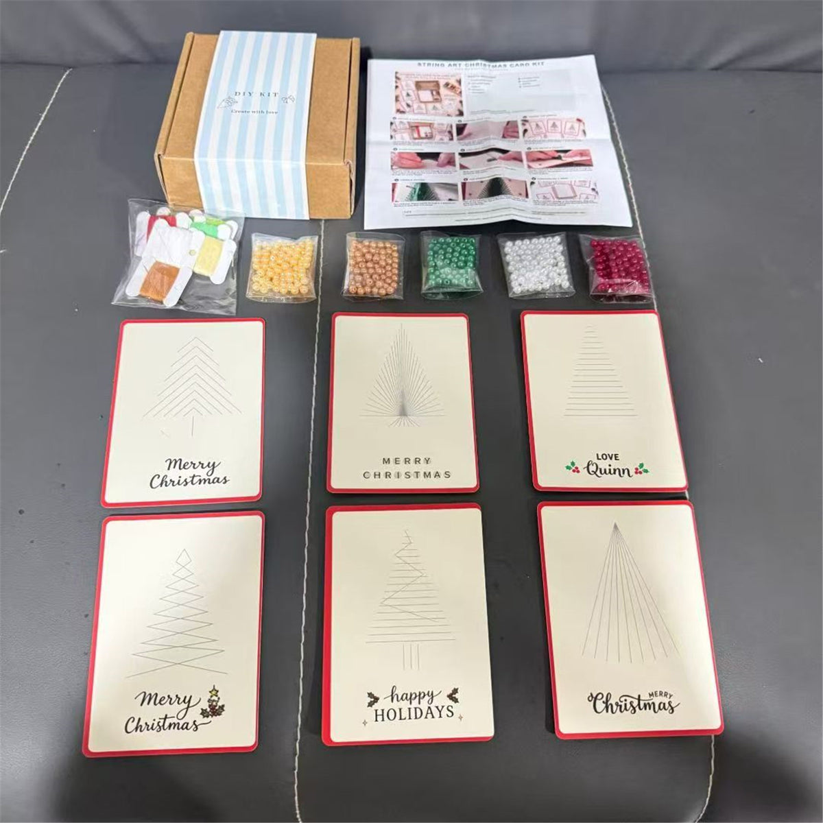 Handmade Holiday Card Embroidery Kit 6 Christmas Designs Included