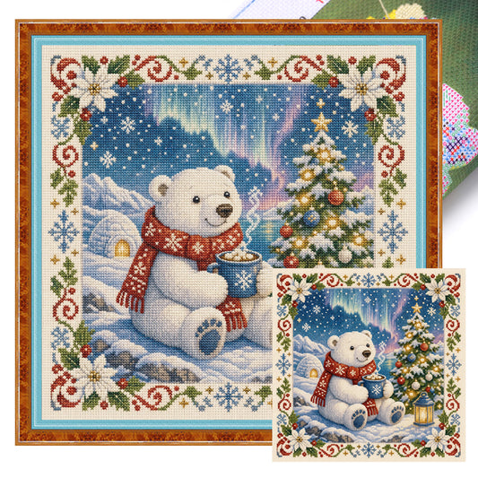 Polare Wärme - Vollständiges 11CT Stickpackung Kreuzstich 45x45CM - Huacan