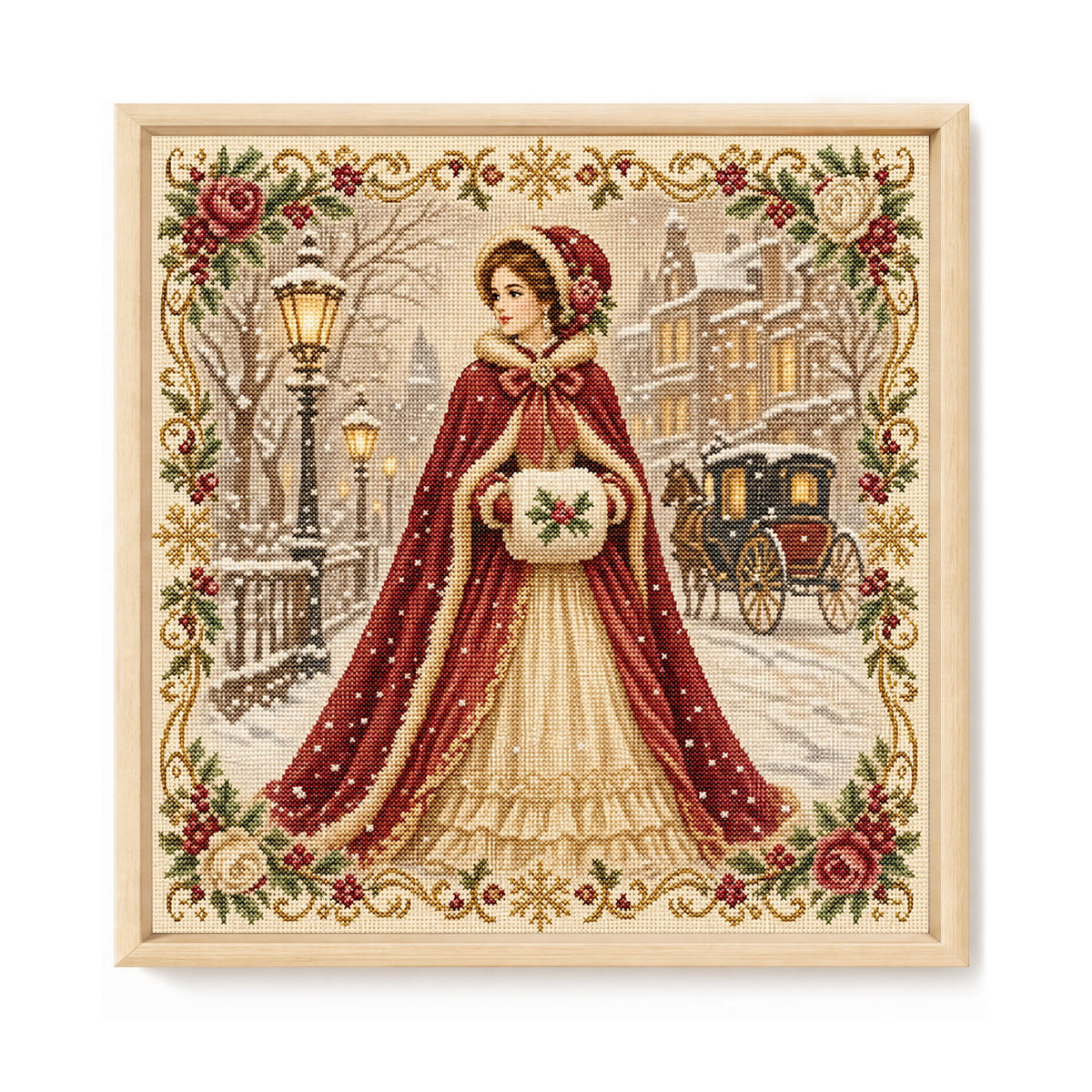 Winterzauber - Vollständiges 11CT Stickpackung Kreuzstich 45x45CM - Huacan