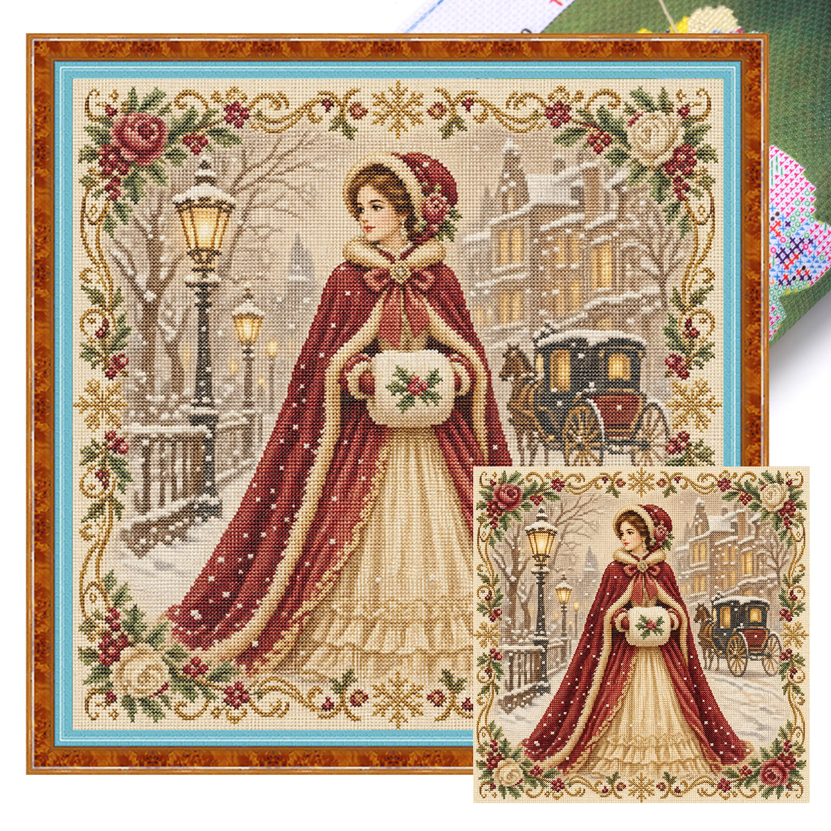 Winterzauber - Vollständiges 11CT Stickpackung Kreuzstich 45x45CM - Huacan