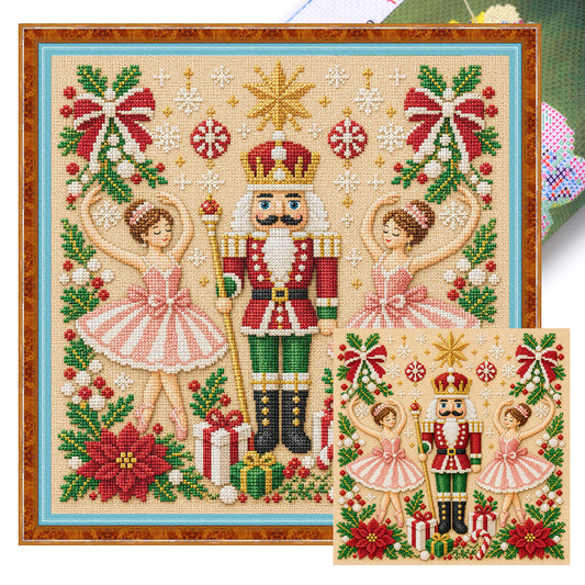 Nussknacker-Ballett – Vollständiges 11CT aufgedrucktes Kreuzstichset 45x45 cm – Yishu