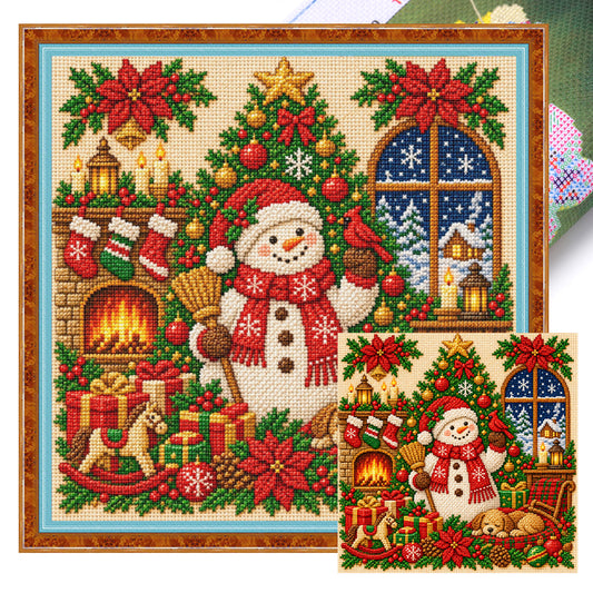 Weihnachten - Vollständiges 11CT Stempel-Kreuzstich-Set 45x45CM - Yishu