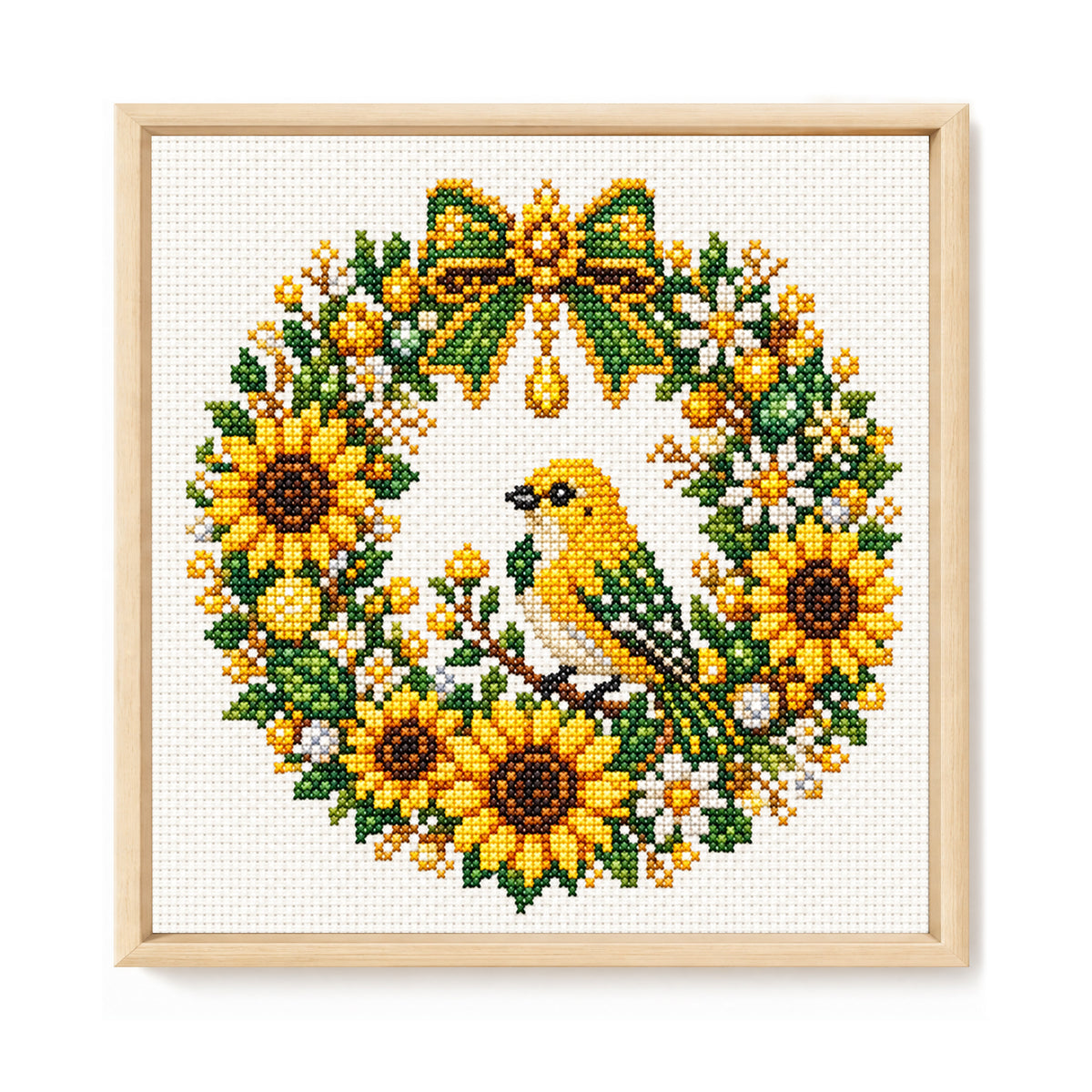 Goldfinch - Full 14CT Stamped Cross Stitch 30x30CM - Huacan
