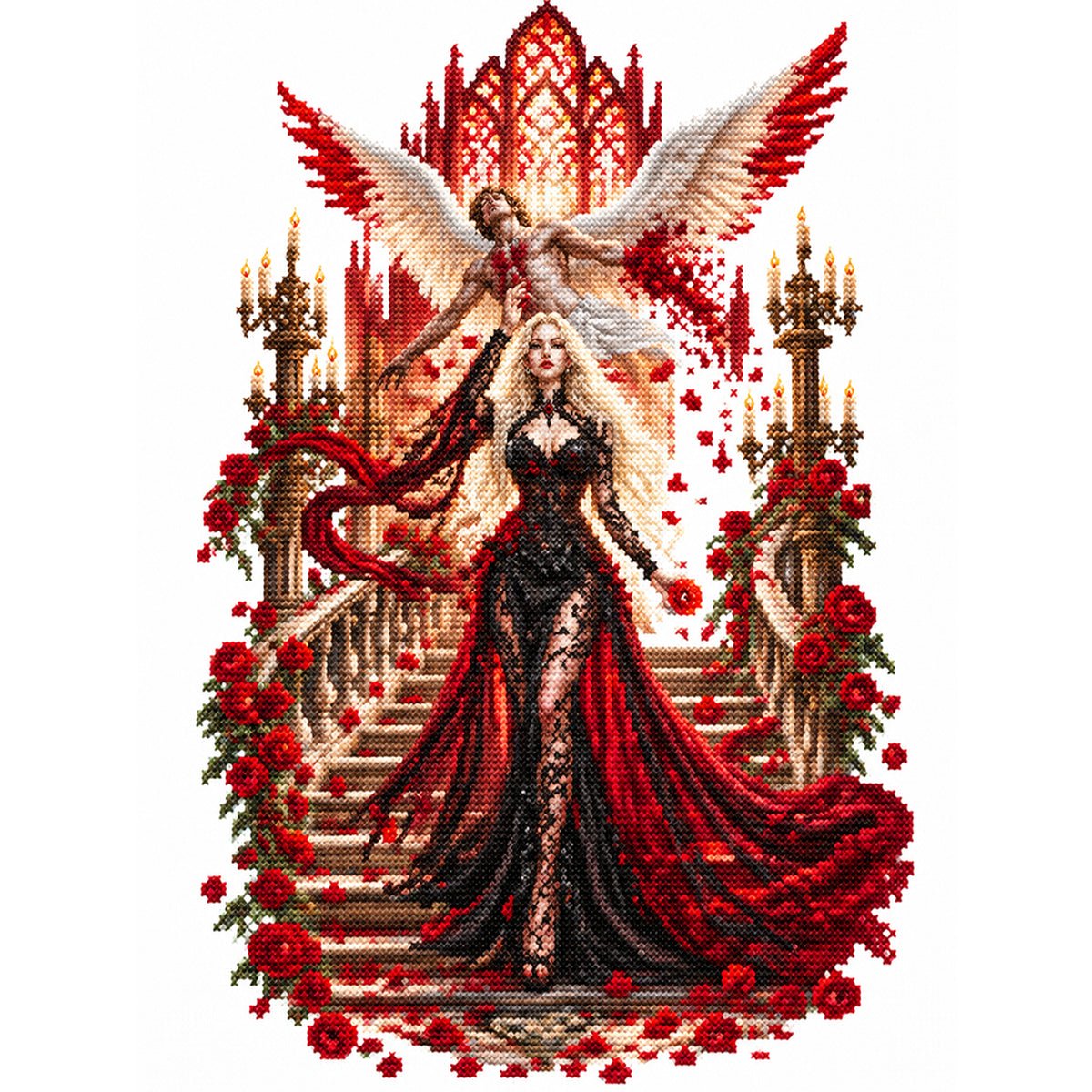 Purple Fairy - Full 14CT Stamped Cross Stitch 40x30CM - Huacan