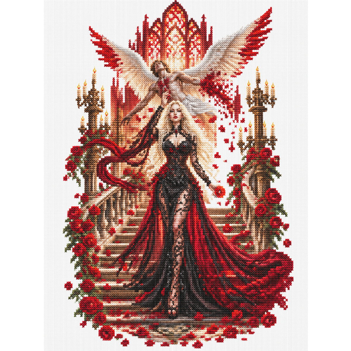 Purple Fairy - Full 14CT Stamped Cross Stitch 40x30CM - Huacan
