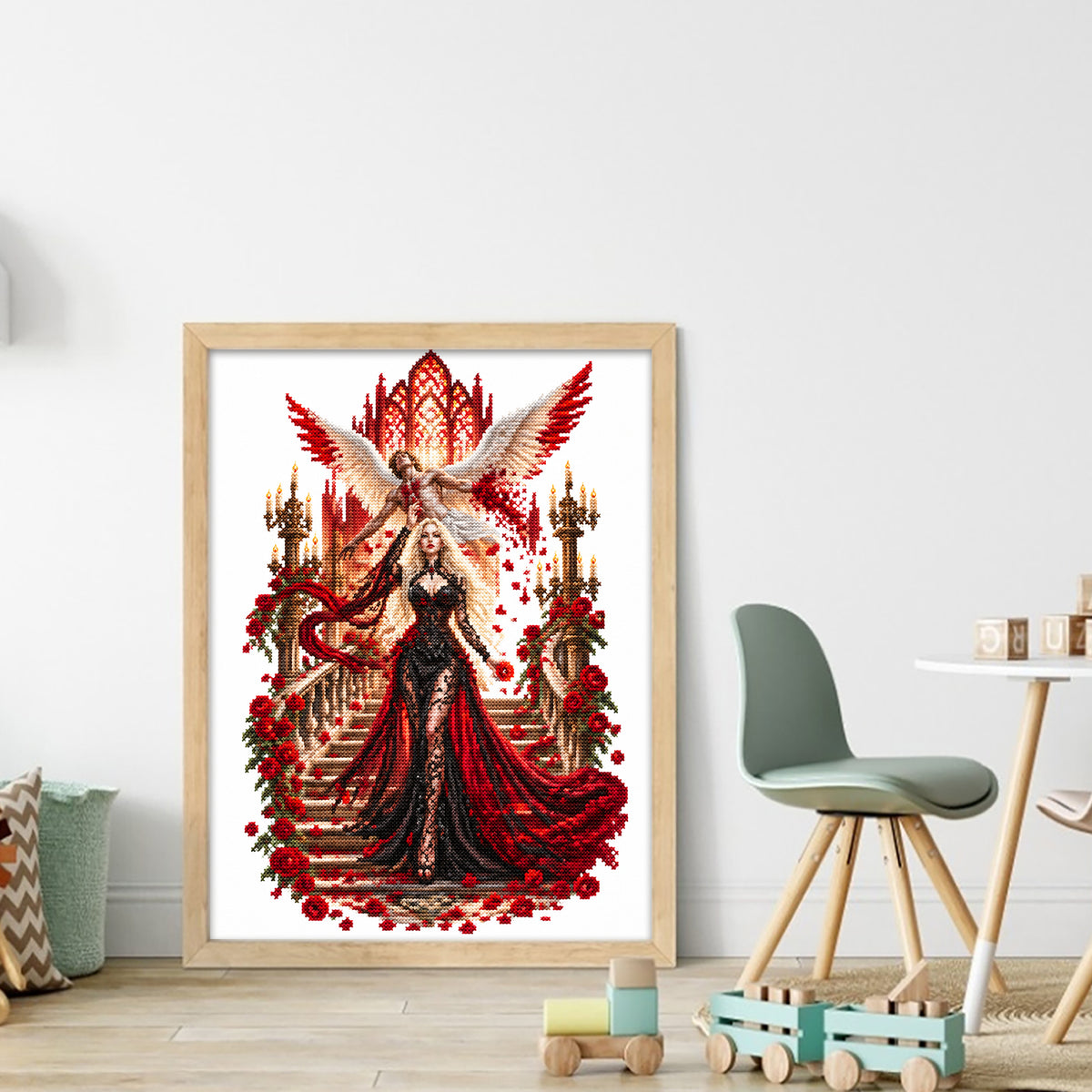 Purple Fairy - Full 14CT Stamped Cross Stitch 40x30CM - Huacan