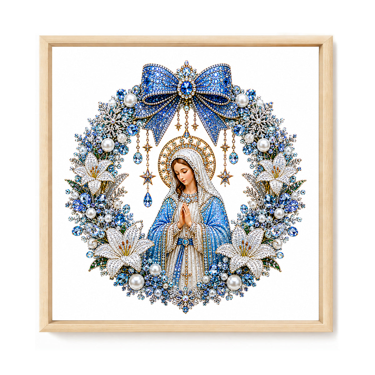 Virgin Mary - Full 14CT Counted Cross Stitch 40x40CM - Huacan