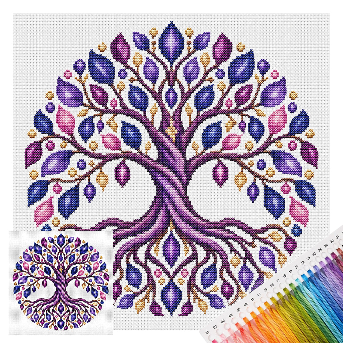 Mocking Cat - Full Stamped Cross Stitch 25x25CM - Huacan