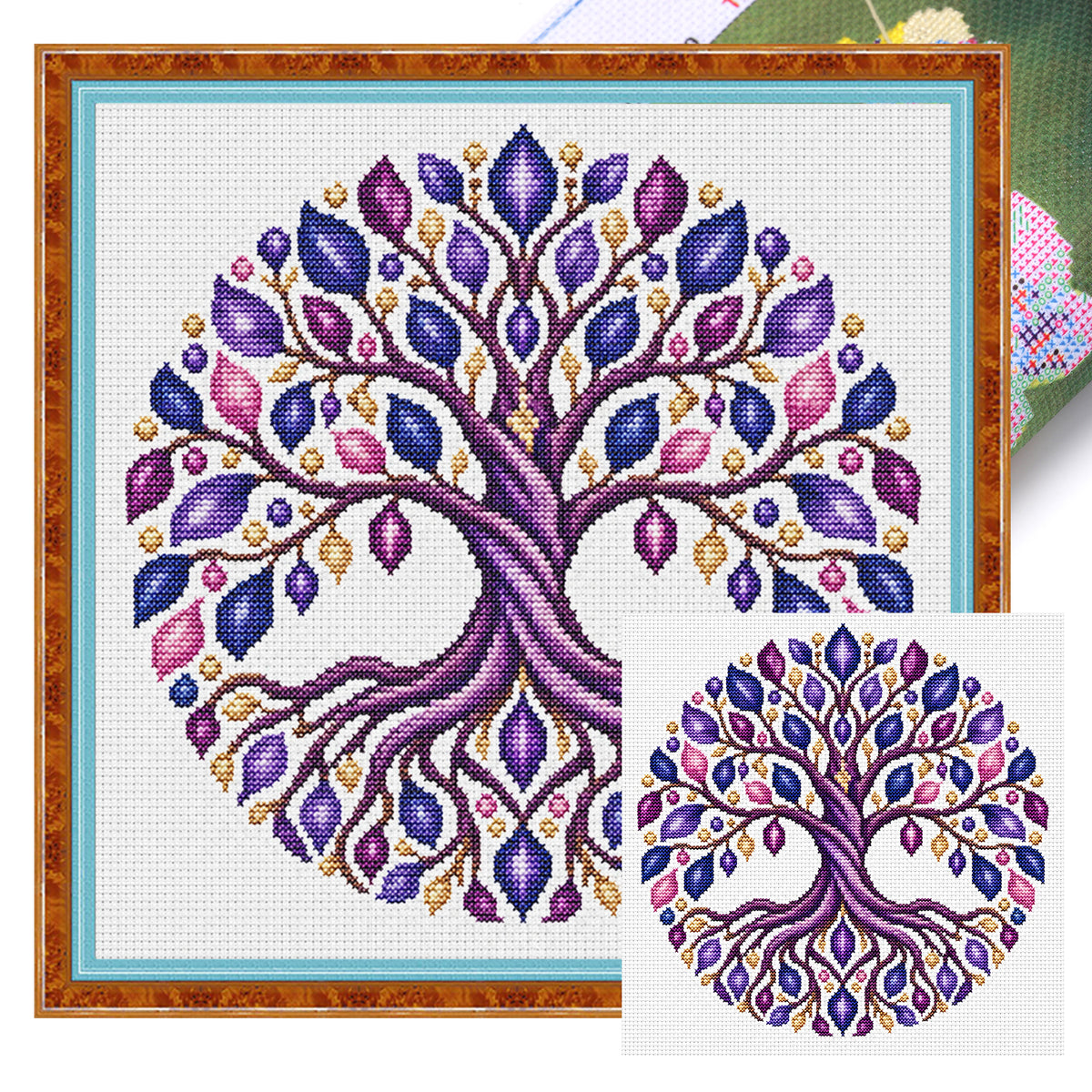 Mocking Cat - Full Stamped Cross Stitch 25x25CM - Huacan
