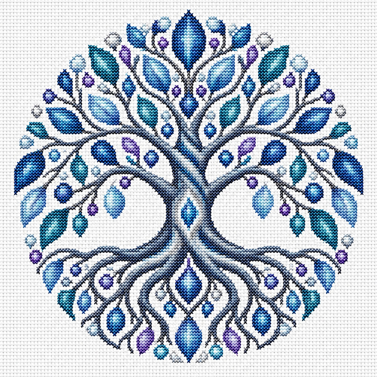Color Tree - Full Stamped Cross Stitch 25x25CM - Huacan