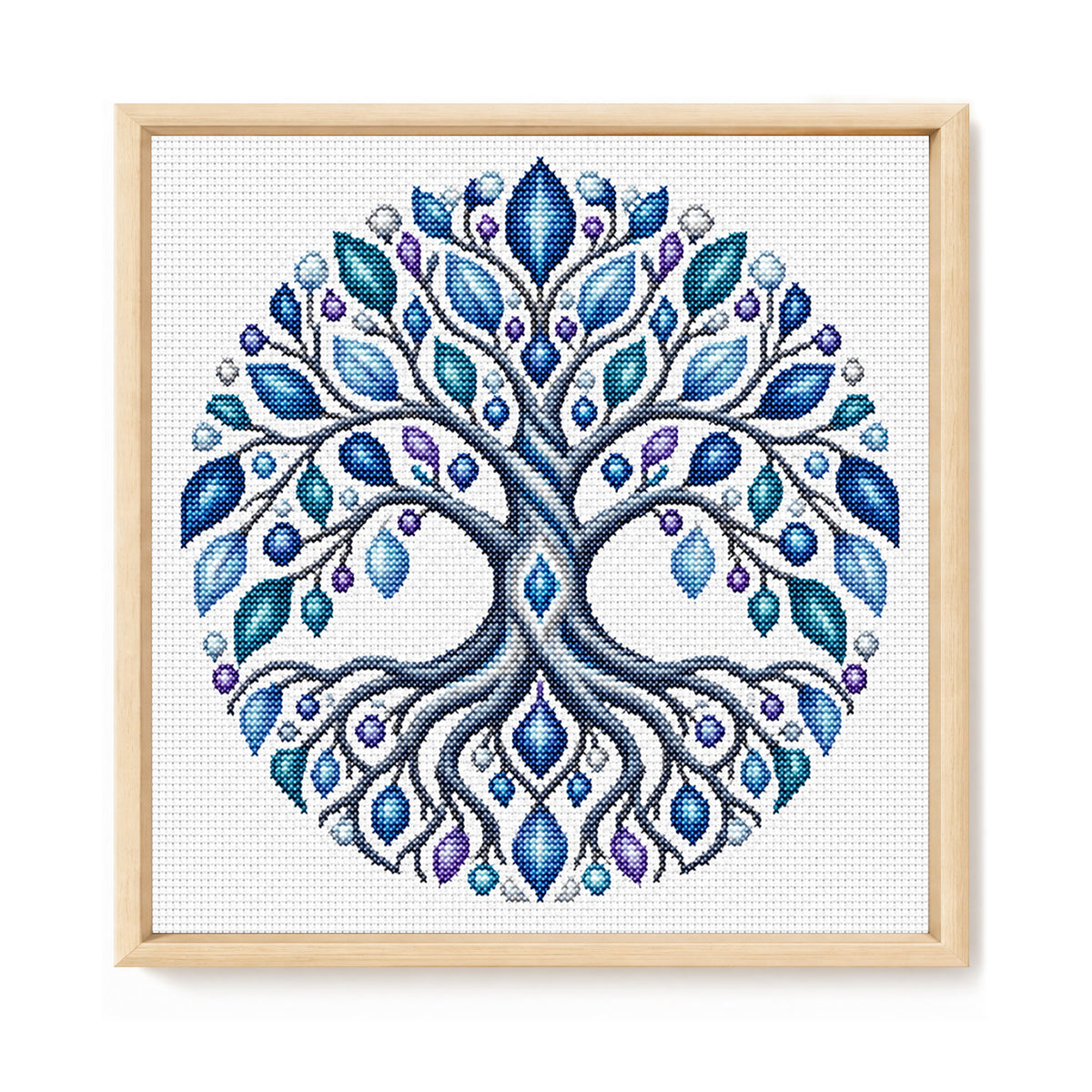 Color Tree - Full Stamped Cross Stitch 25x25CM - Huacan