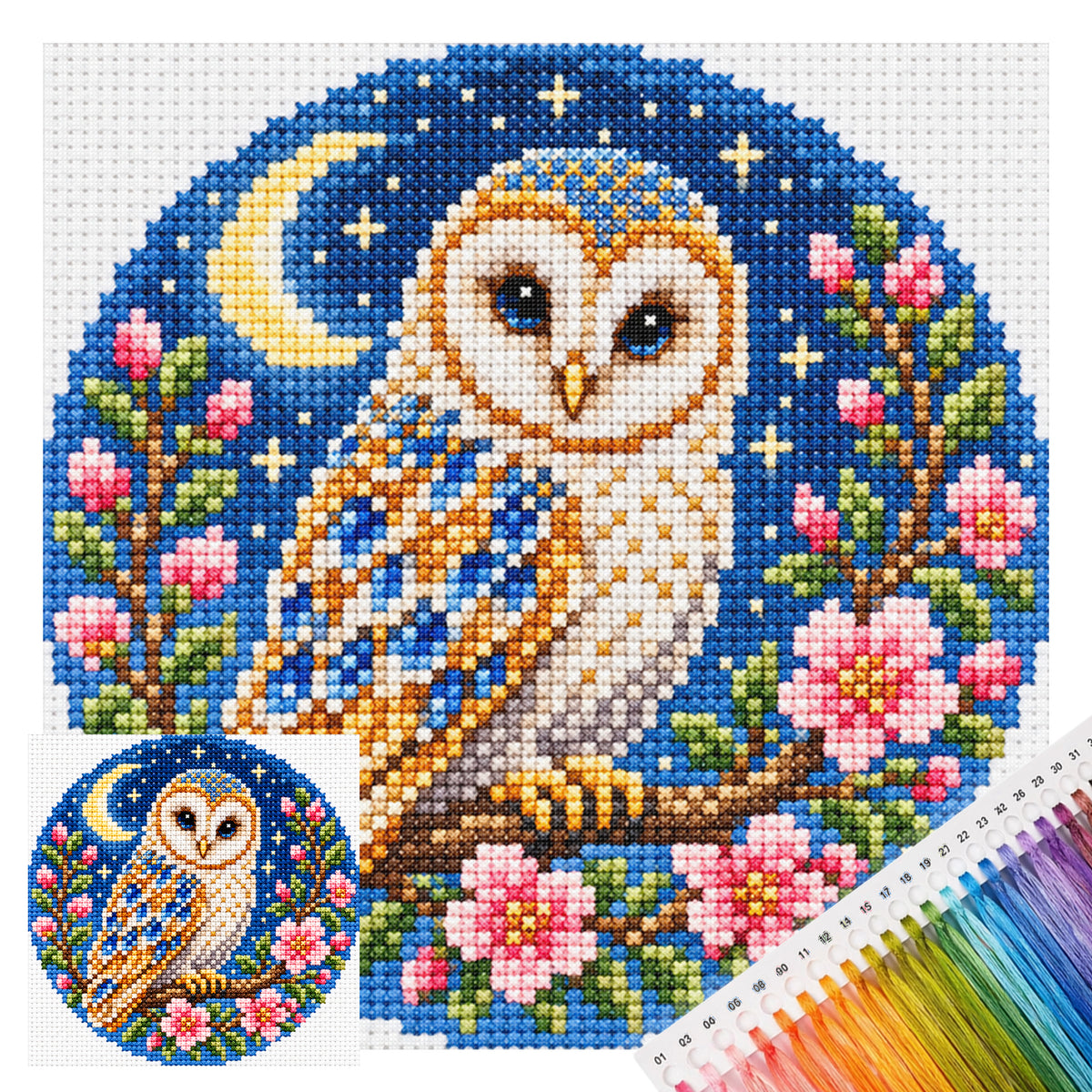 Ice Tree - Full Stamped Cross Stitch 20x20CM - Huacan