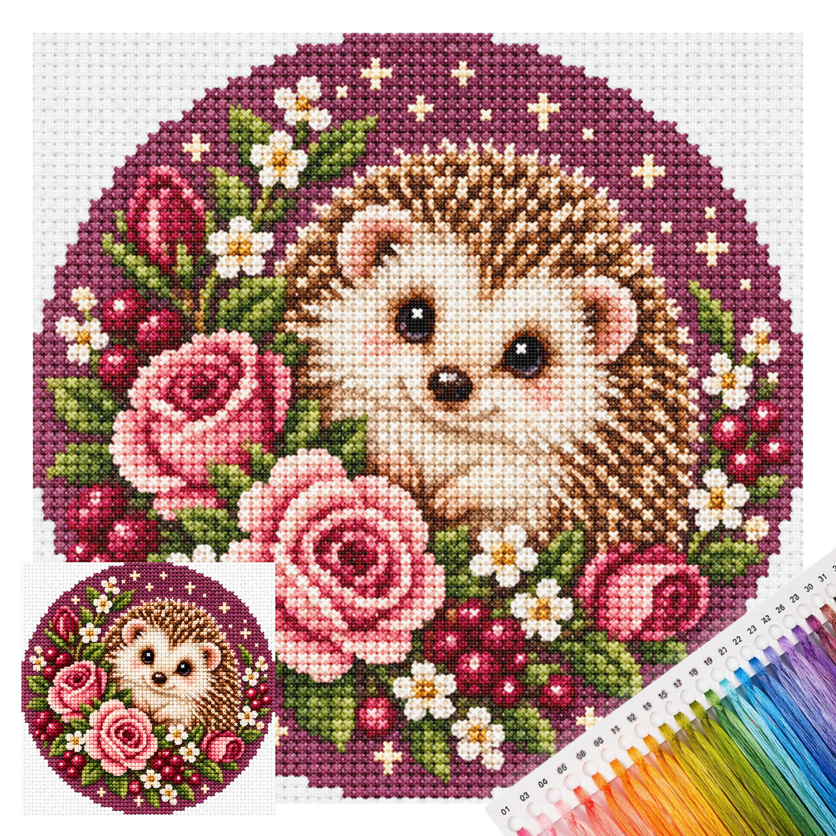 Moon Rose - Full Stamped Cross Stitch 20x20CM - Huacan