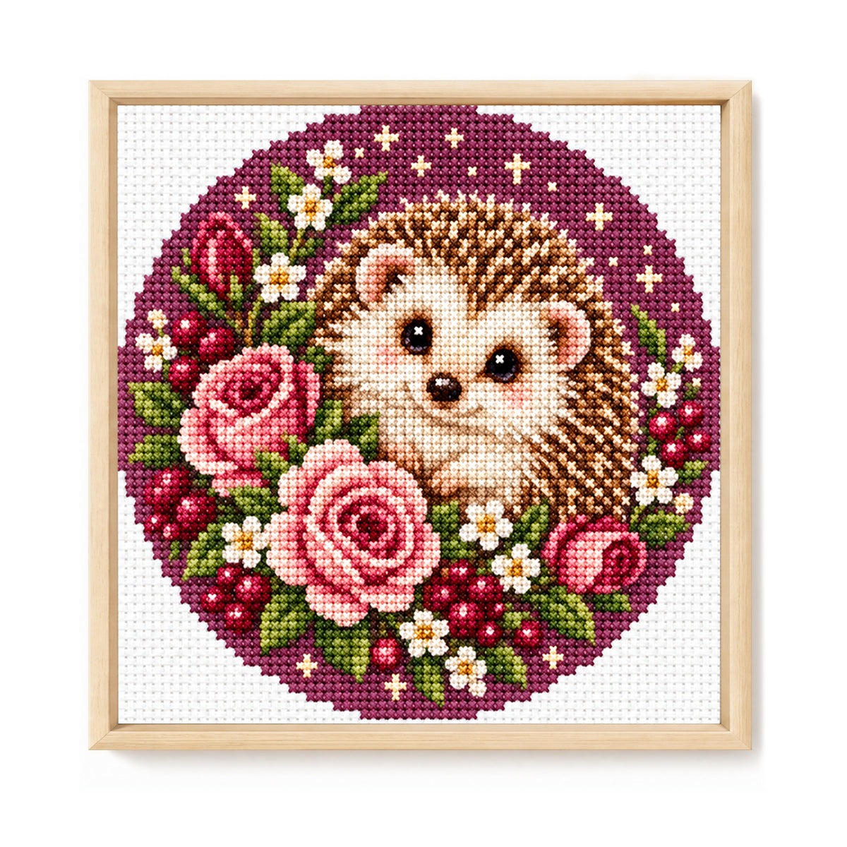 Moon Rose - Full Stamped Cross Stitch 20x20CM - Huacan
