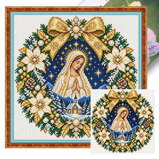 Sternennacht-Gebet - Vollständiges 11CT Stempel-Kreuzstich-Set 45x45CM - Huacan