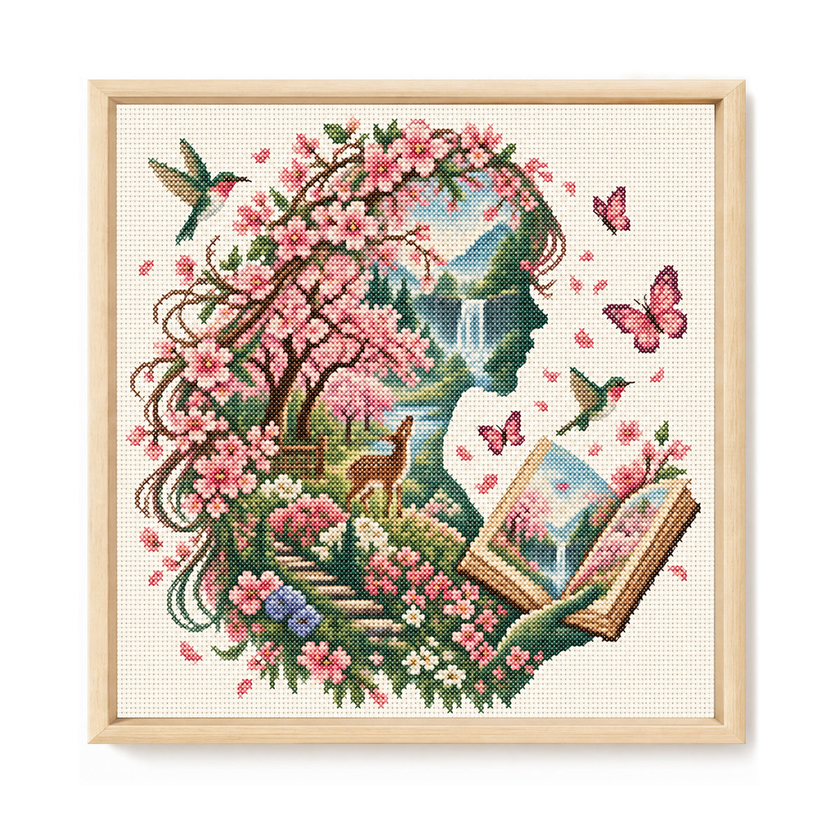 Frühlingsgeheimnis - Komplettes 14CT gestempeltes Kreuzstich-Set 40x40CM - Huacan