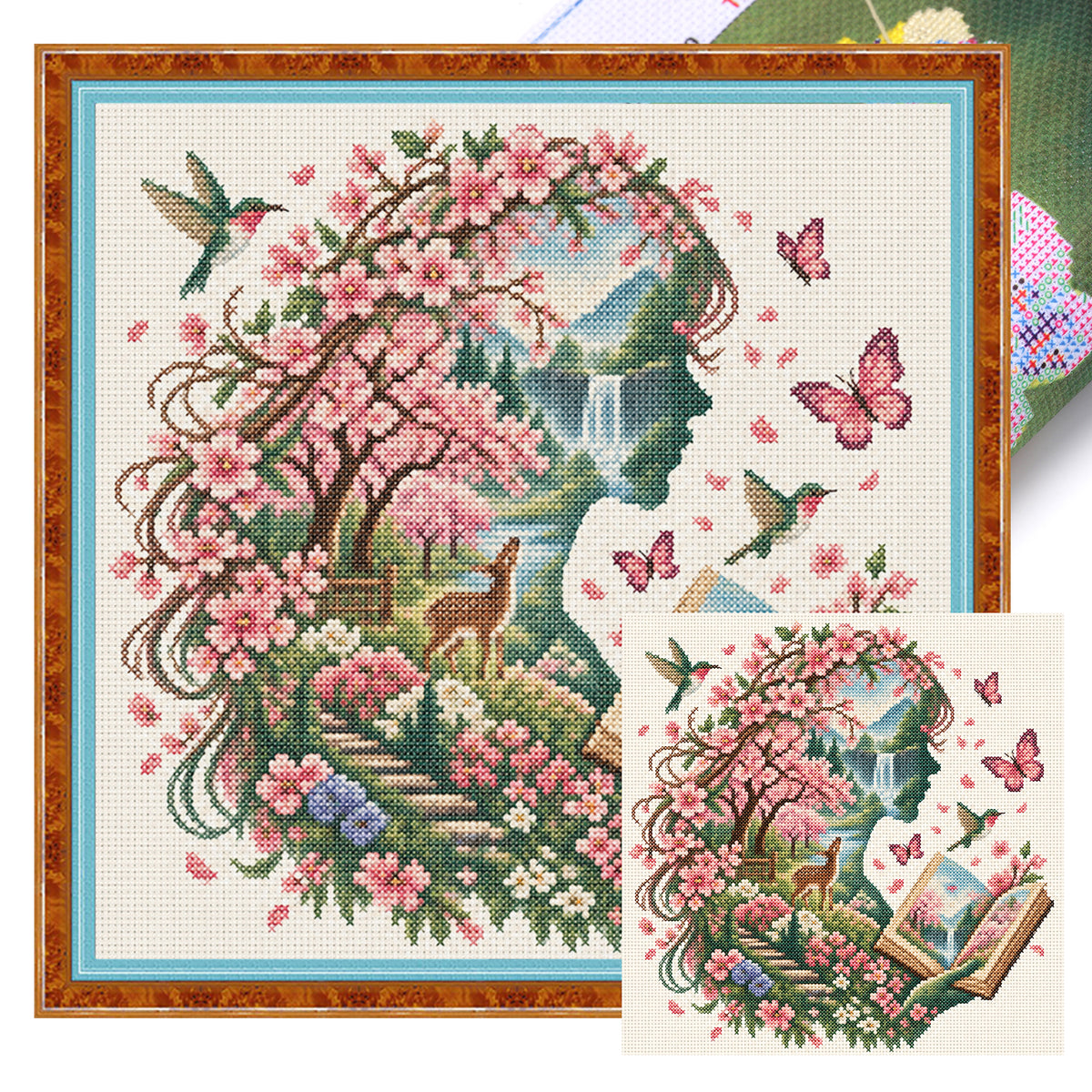 Frühlingsgeheimnis - Komplettes 14CT gestempeltes Kreuzstich-Set 40x40CM - Huacan