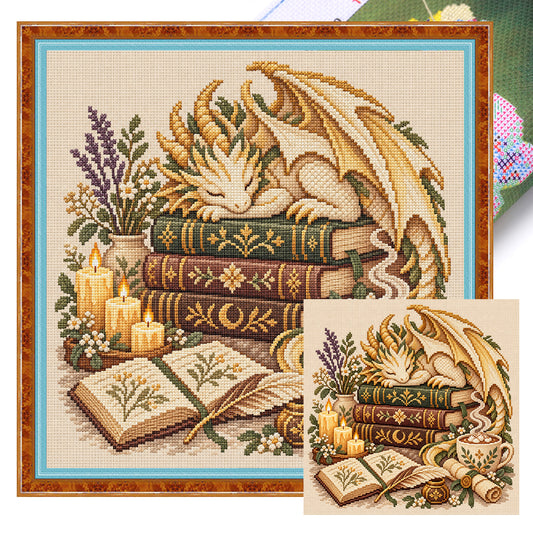 Drache – Vollständiges 11CT gestempeltes Kreuzstich-Set 45x45CM – Huacan